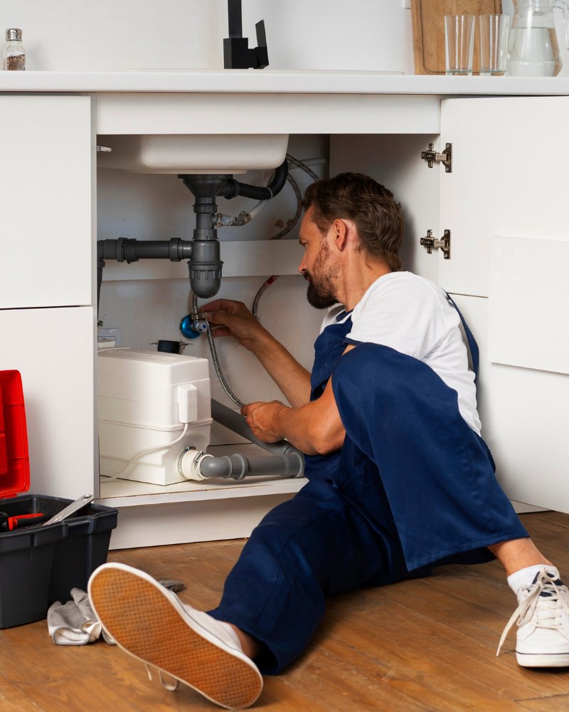 Flow Plumbing & Heating engineer at work in a Manchester home